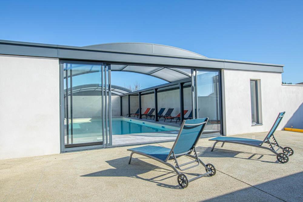 Le Vaisseau Maison Avec Piscine/Parking/Wifi/Plages 5Kms Ле Мат Екстериор снимка